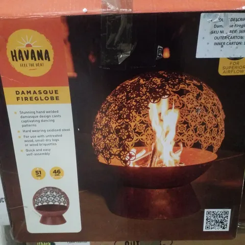 BOXED HAVANA DAMASQUE FIREGLOBE
