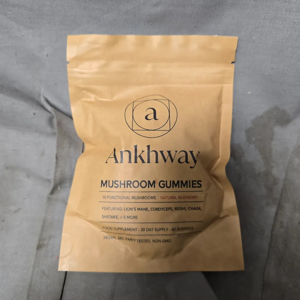 ANKHWAY MUSHROOM GUMMIES RASPBERRY (60 GUMMIES)