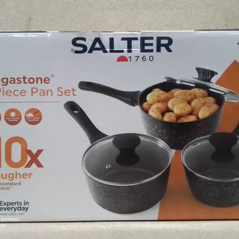 BOXED SALTER MEGASTONE 3 PIECE PAN SET