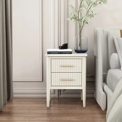 BOXED THARPTOWN 2 DRAWER BEDSIDE TABLE