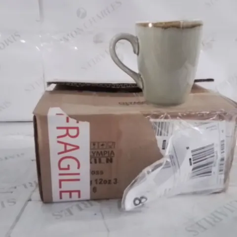 BOXED OLYMPIA COFFEE MUGS APPROXIMATELY 4
