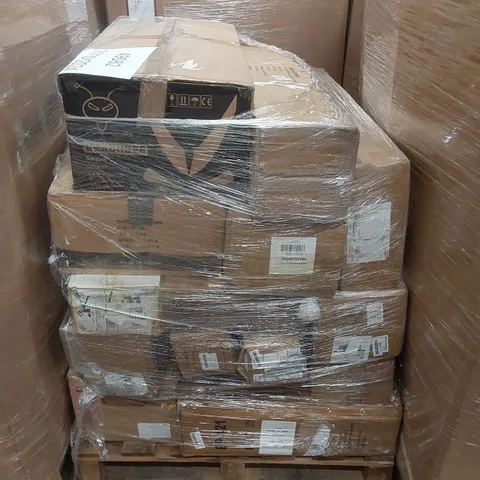 PALLET OF ASSORTED HOUSEHOLD ITEMS AND CONSUMER PRODUCTS TO INCLUDE; BEACHBEE PADDLE BOARD, FOLDING GAZEBOS WITH SIDEWALLS, BOXED FURNITURE ETC 