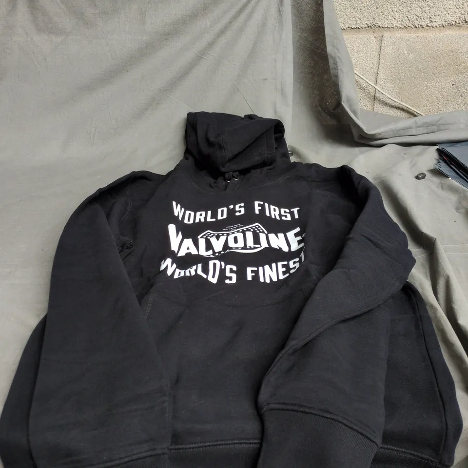 VALVOLINE WORLDS FIRST WORLD FINEST BLACK HOODIE LARGE