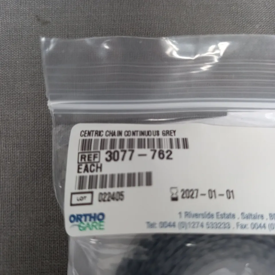 ORTHOCARE LOT OF 12 CENTRIC CHAIN CONTINUOUS IN GREY 15FT