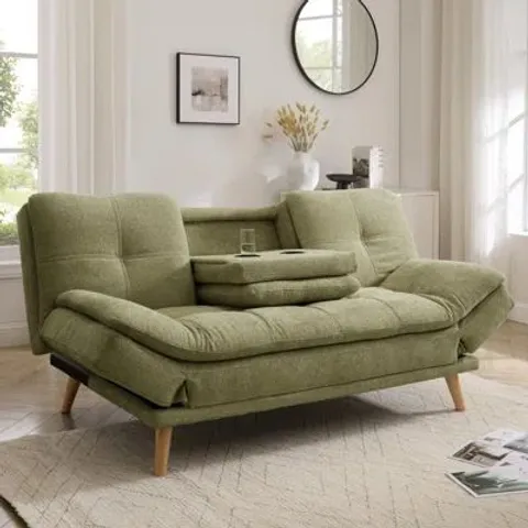 BOXED ROMAN UPHOLSTERED RECLINING SLEEPER