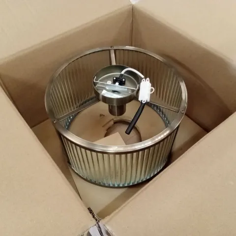 BOXED ANESTY GLASS FLUSH MOUNT