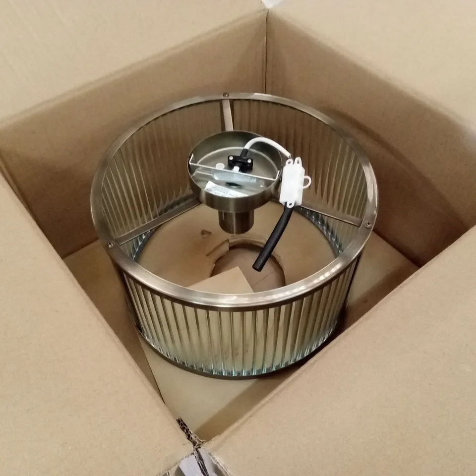BOXED ANESTY GLASS FLUSH MOUNT