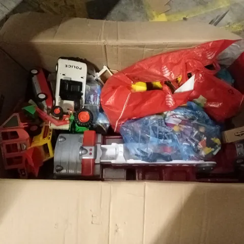 BOX TO CONTAIN A LARGE ASSORTMENT OF YOUNG CHILDREN'S TOYS