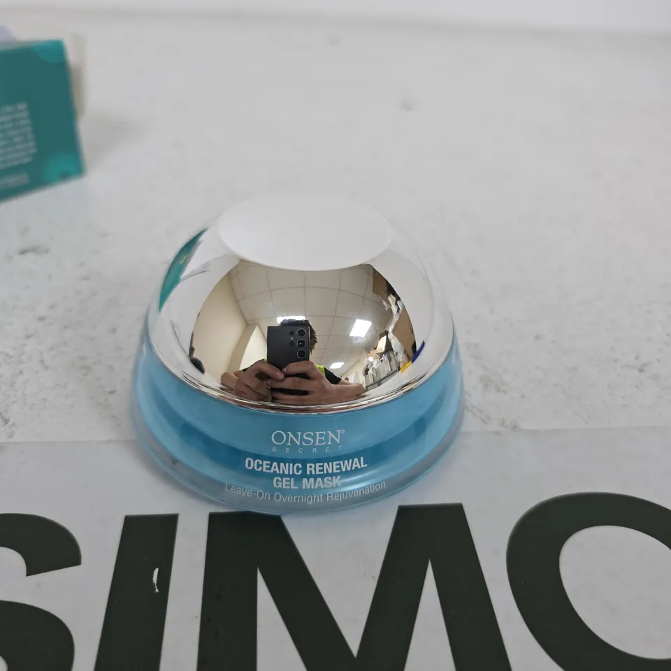 Onsen Secret Oceanic Renewal Gel Mask – Leave-On Overnight Rejuvenation (Teal Box & Jar)