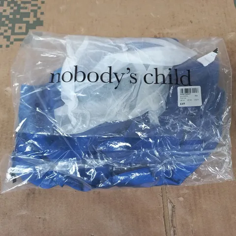 BAGGED NOBODY'S CHILD ETON TOP IN BLUE SIZE UK 12