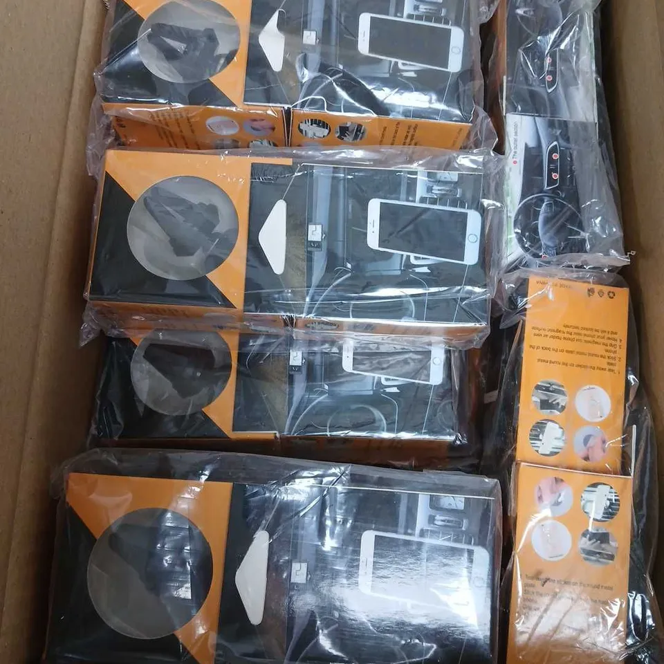 BOX OF APPROXIMATELY 40 MAGNETIC CAR PHONE HOLDERS