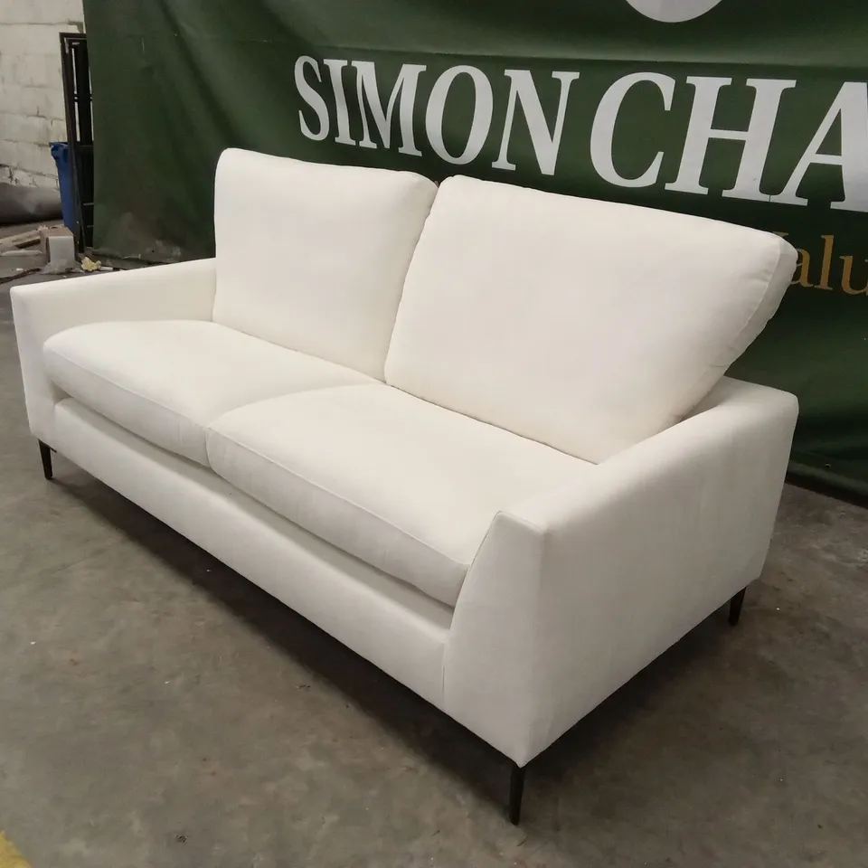 LEXI 3 SEATER SOFA, CREAM HOUSE PLUSH FABRIC