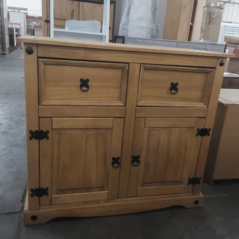 WOODEN 2 DRAWER 2 DOOR CABINET