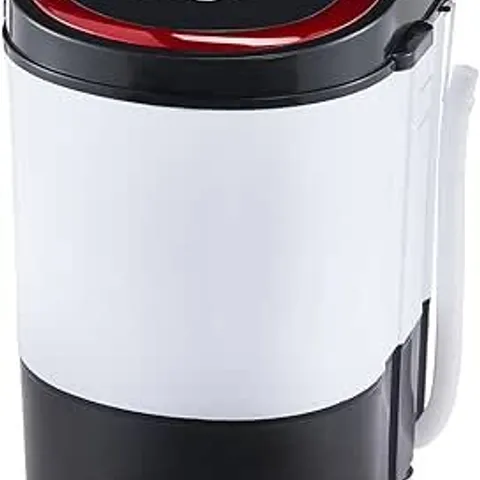 BOXED PORTABLE MINI WASHING MACHINE - BLACK/RED