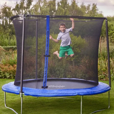 BOXED SPORTSPOWER 8FT BOUNCE PRO TRAMPOLINE BLUE 