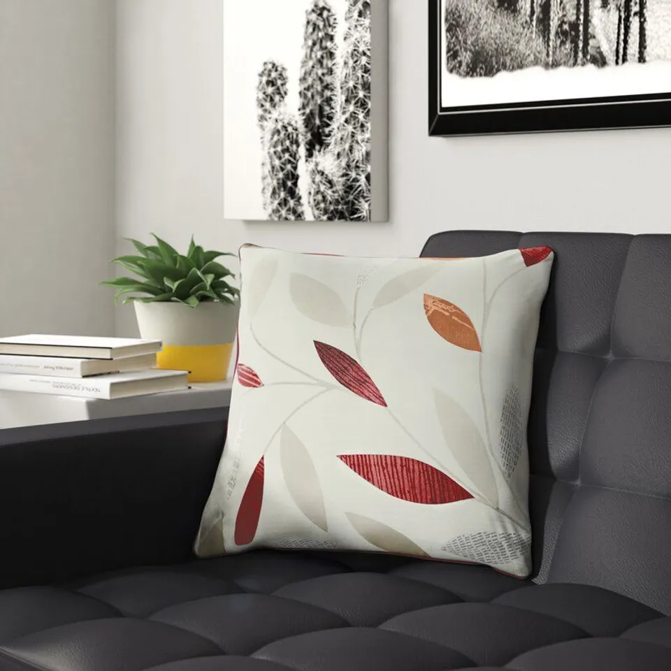BAGGED ALARIZ COTTON CUSHION COVER - RED