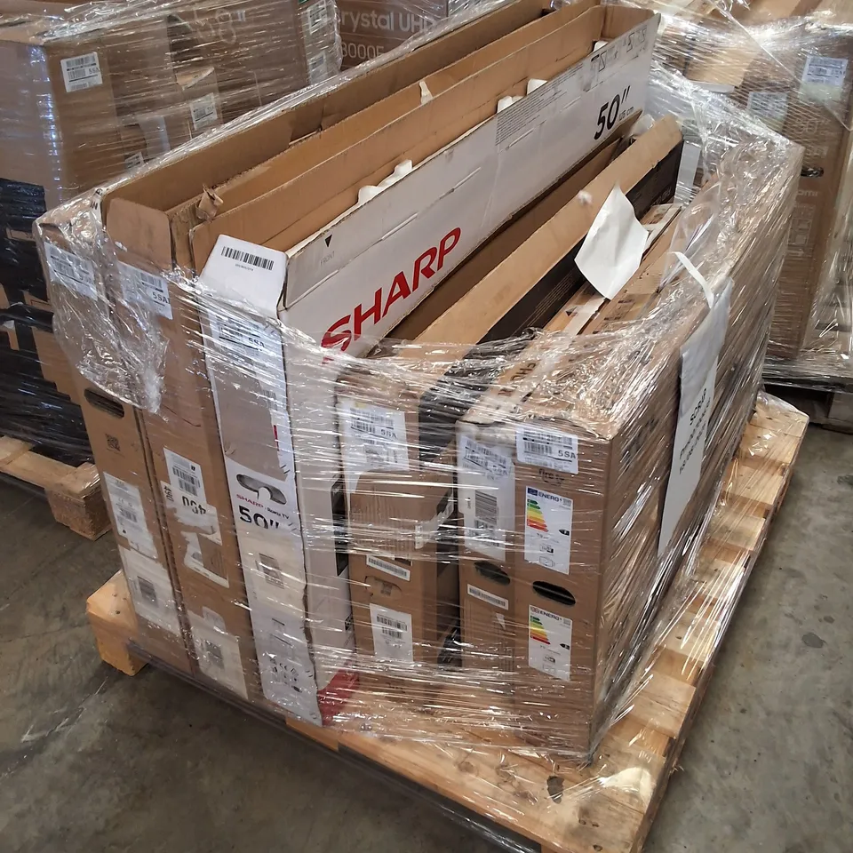 PALLET CONTAINING 7 ASSORTED DAMAGED TVS