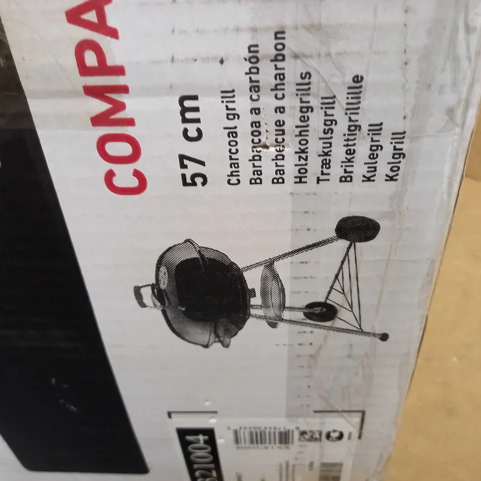 WEBER COMPACT CHARCOAL BBQ, 57CM, BLACK