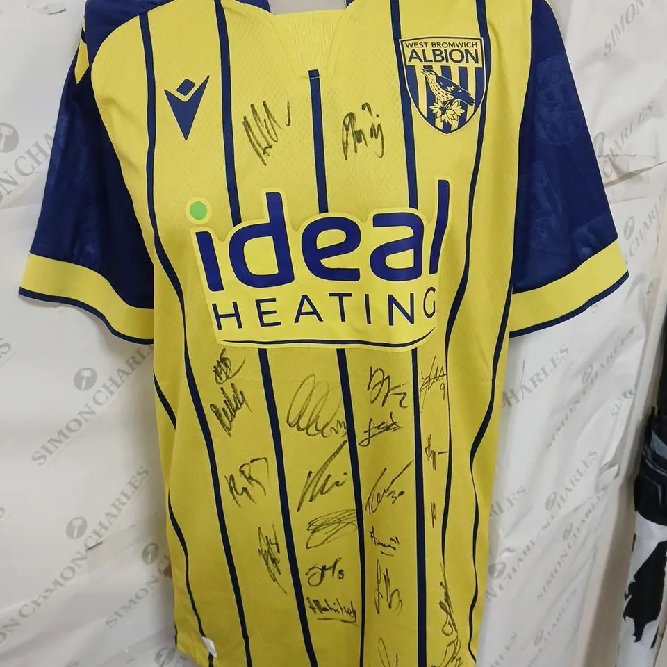 SIGNED MACRON WEST BROM AWAY (YELLOW) 24/25 JERSEY - LARGE