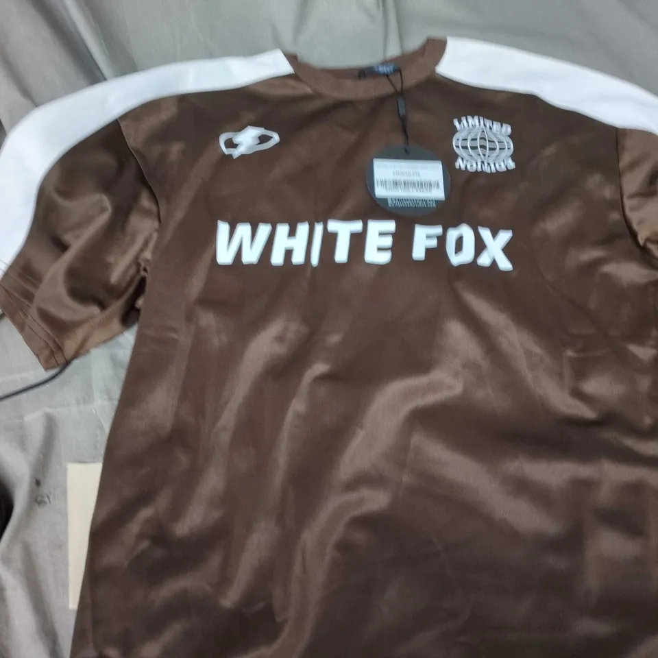 WHITE FOX BROWN SHORT-SLEEVE TOP – XS/S