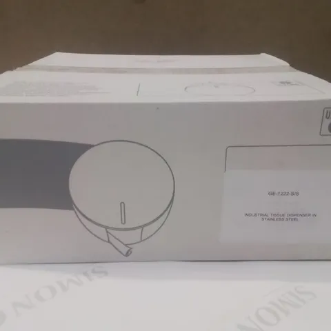 BOXED INDUSTRIAL TISSUE DISPENSER -STAINLESS STEEL-