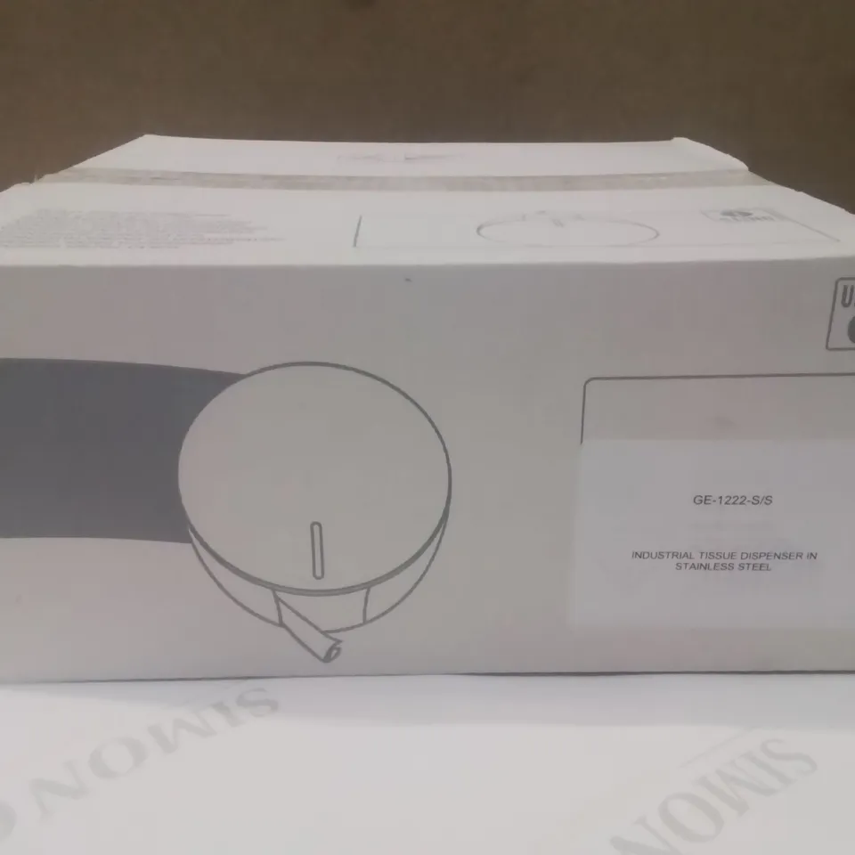 BOXED INDUSTRIAL TISSUE DISPENSER -STAINLESS STEEL-