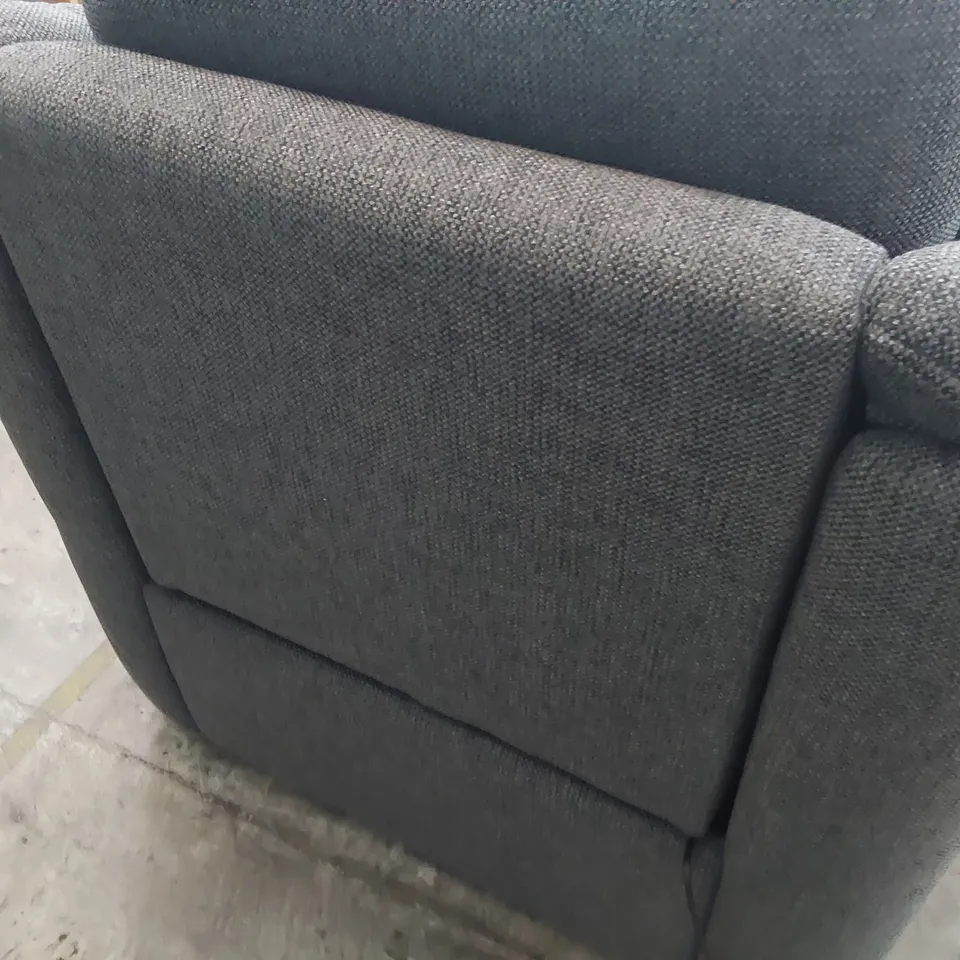 QUALITY BRITISH DESIGNER G PLAN JACKSON POWER RECLINING EASY CHAIR ROCHE SLATE FABRIC 