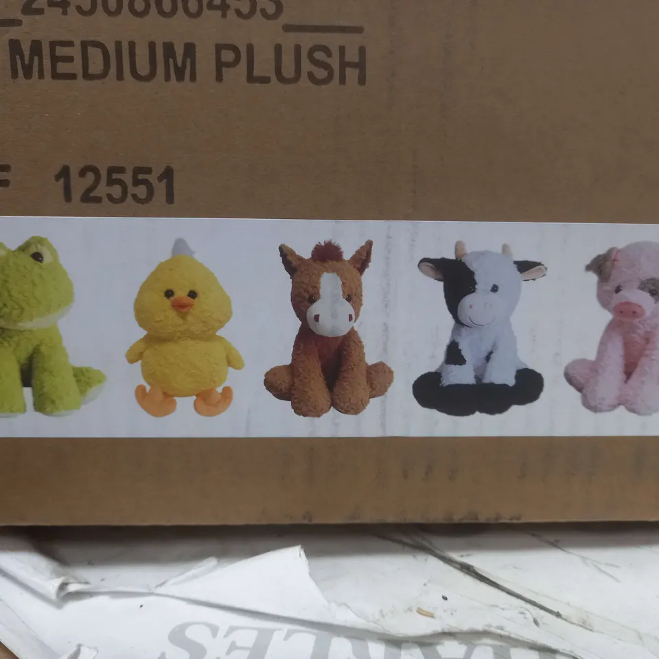 BOXED GEORGE 6 PIECE MEDIUM PLUSH TOY SELECTION 