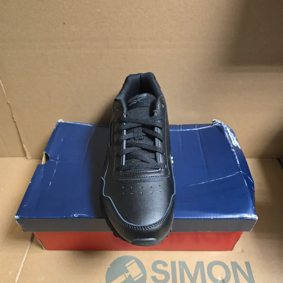 REEBOK ROYAL GLIDE KIDS RUNNING SHOES – BLACK, UK 5.5