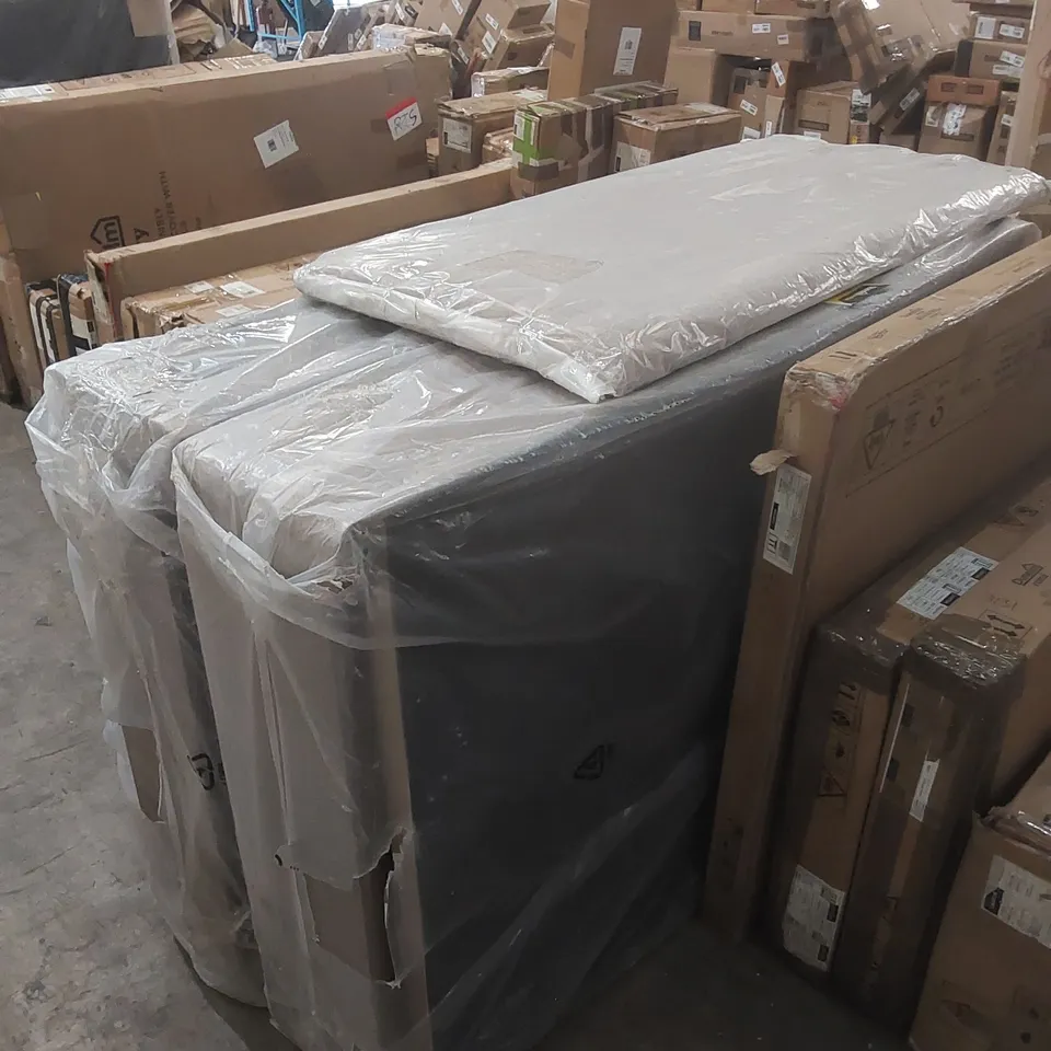 BAGGED KING DIVAN BED BASE AND HEADBOARD (3 PARTS)