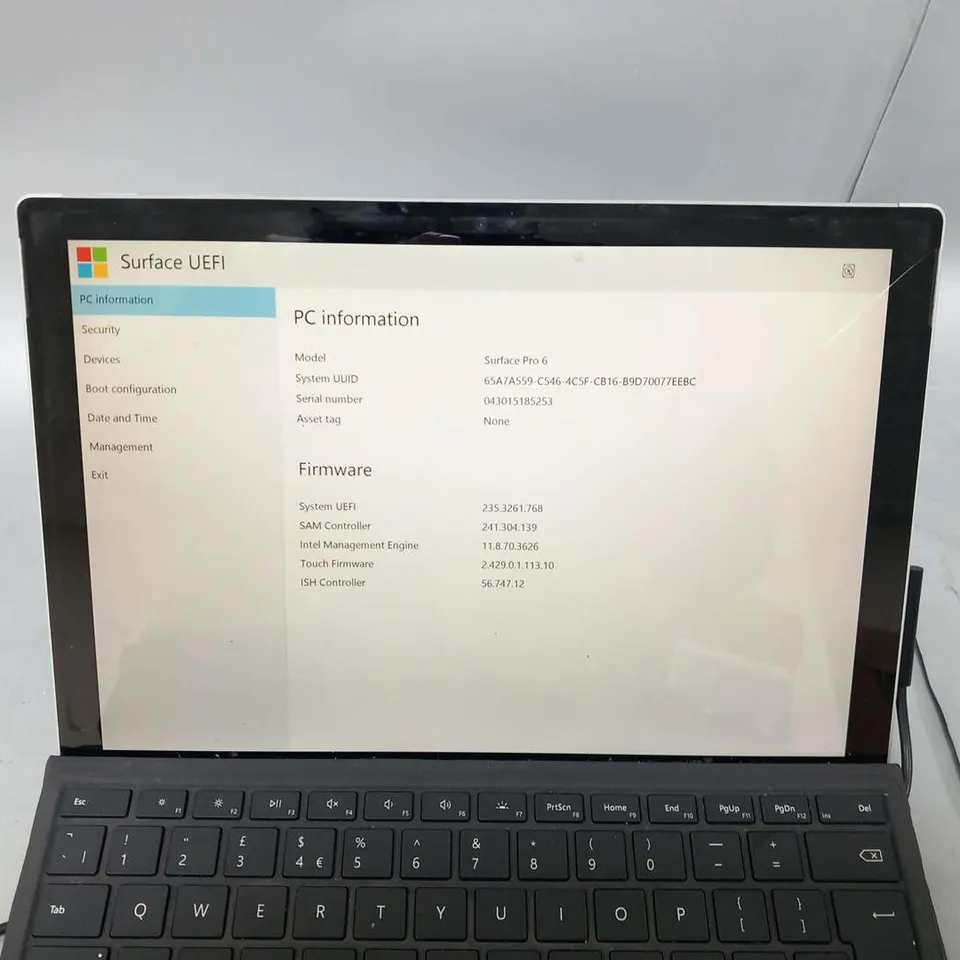 MICROSOFT SURFACE PRO 6 256GB 1796