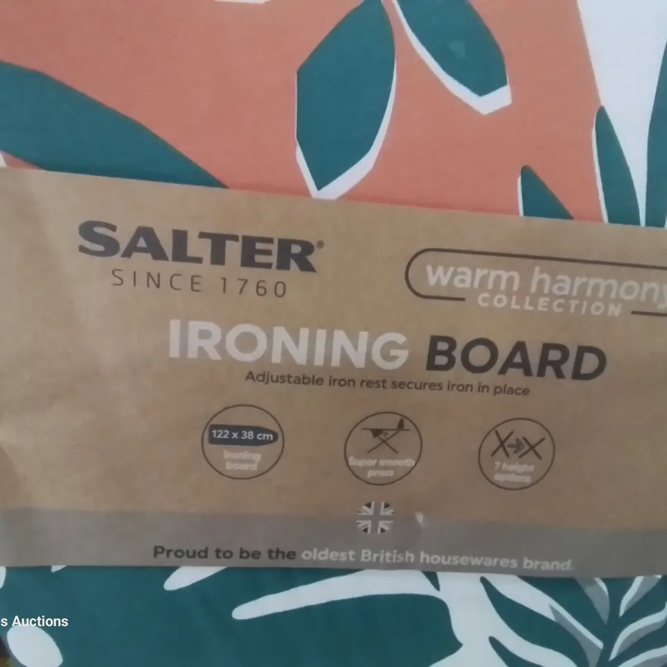 SALTER WARM HARMONY IRONING BOARD WITH COVER 