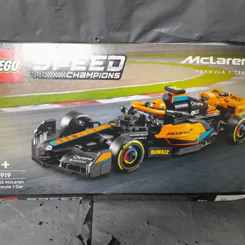 BOXED LEGO SPEED CHAMPION 2023 MCLAREN F1 RACE CAR - 76919