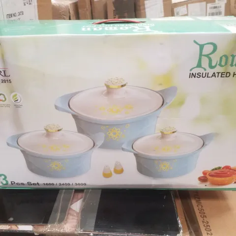 BOXED PEARL ROMAN INSULATED HOT POT - BLUE