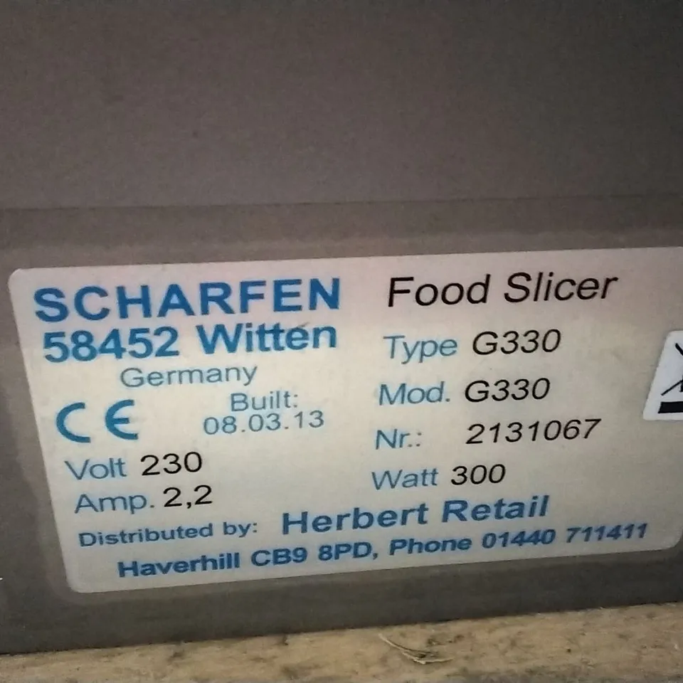 HERBERT G330 COMMERCIAL MEAT SLICER 