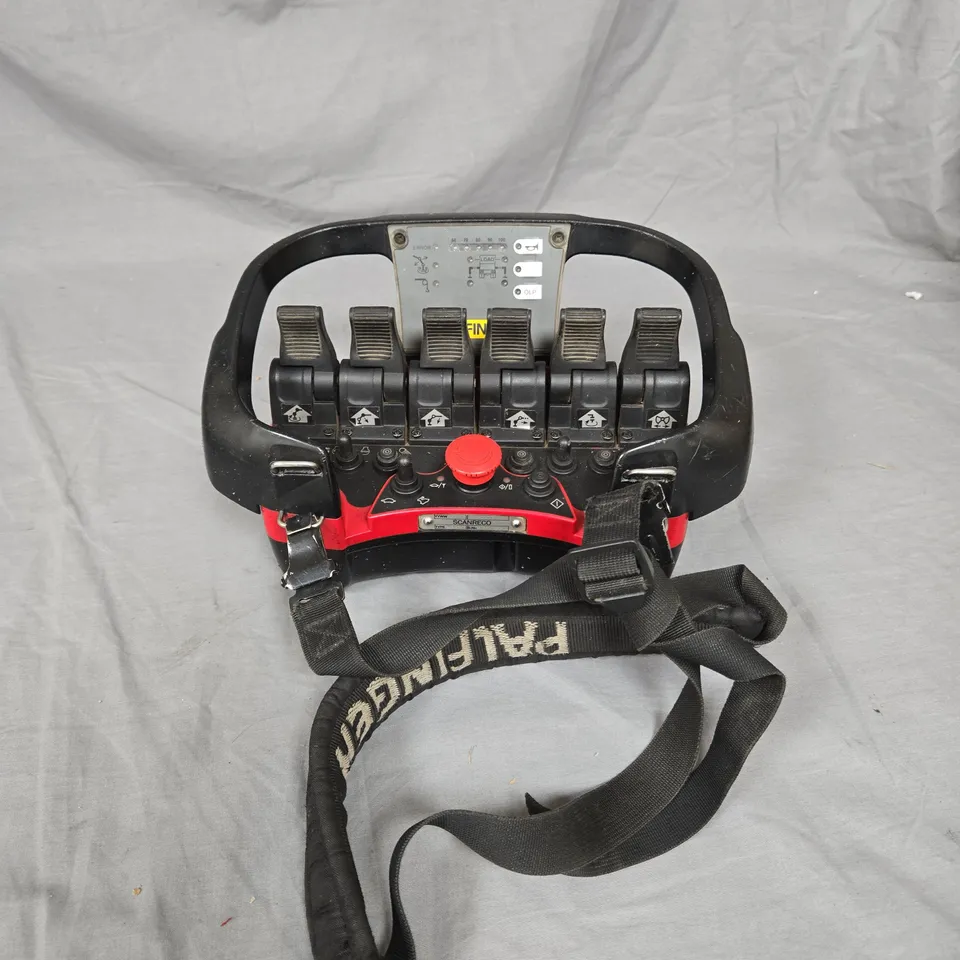 PALFINGER SIX-LEVER HANDHELD CONTROL DEVICE FOR LOADER CRANE WITH STRAP