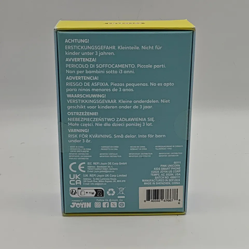 SEALED SYNCFUN UNICORN KIDS SMART PHONE