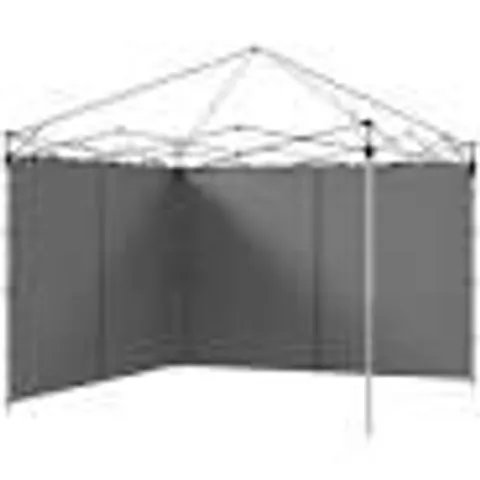 BOXED OUTSUNNY SET OF TWO 3 X 3(M) REPLACEMENT ZIPPED GAZEBO WALLS - GREY