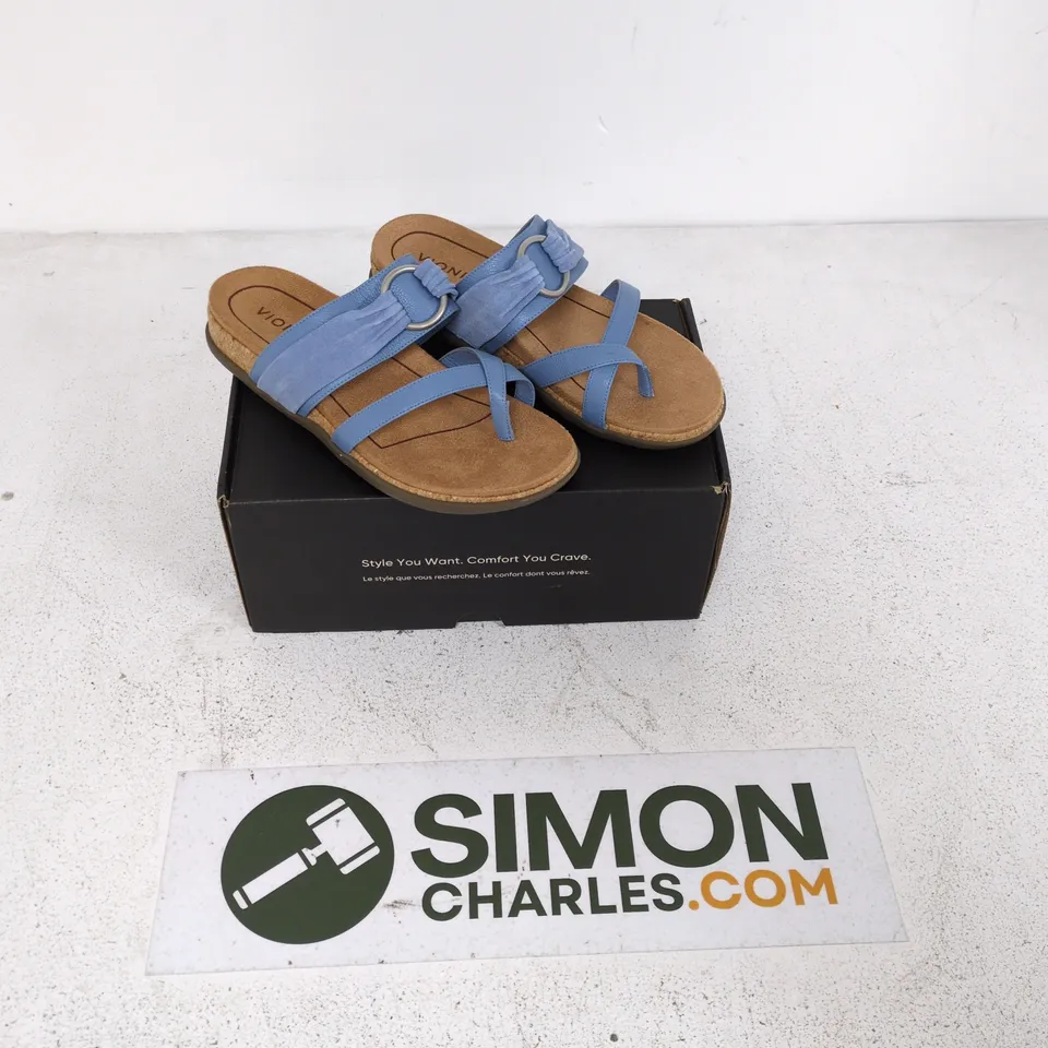 VIONIC BLUE SANDALS – WOMEN'S, BOXED SIZE 6