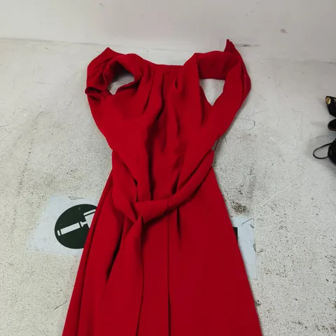 KALEIDOSCOPE RED DRESS WITH TWIST DETAIL β UK SIZE 8