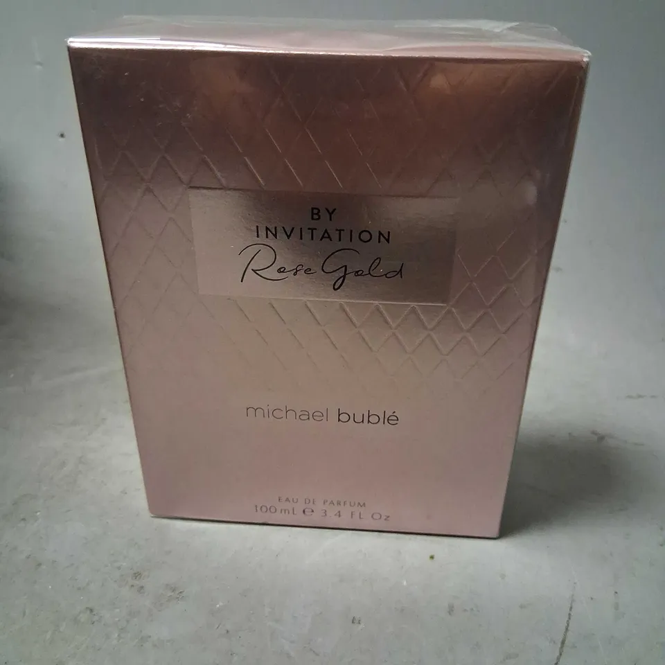 BOXED AND SEALED MICHAEL BUBLE ROSE GOLD BY INVITATION 100ML 