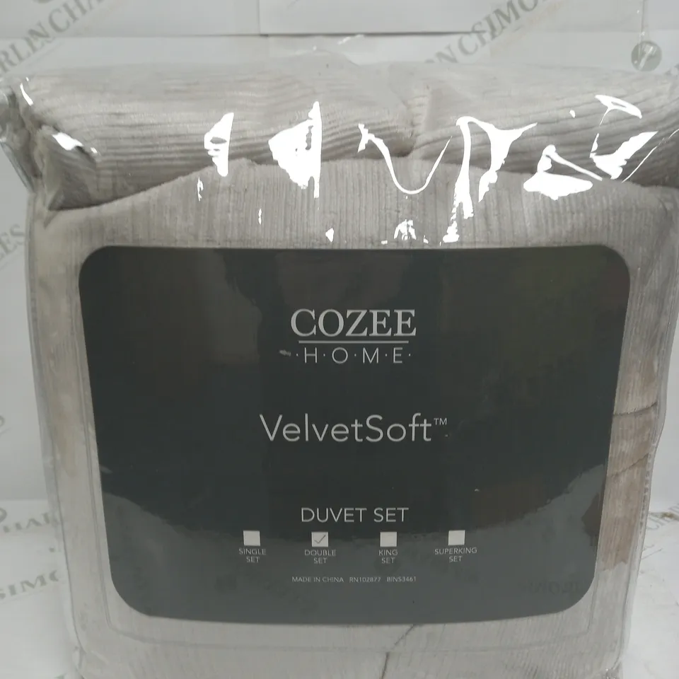COZZEE HOME VELVET SOFT 2 PACK DOUBLE SET FITTED SHEET 