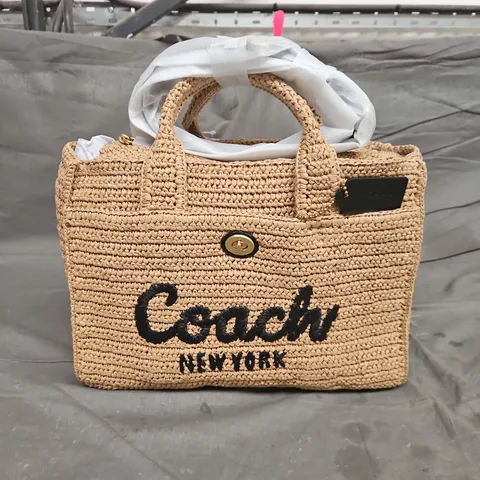 COACH STRAW CARGO TOTE