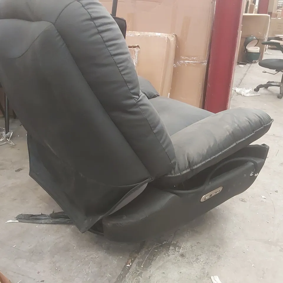 DESIGNER FAUX LEATHER SWIVEL/ROCKING ARMCHAIR 