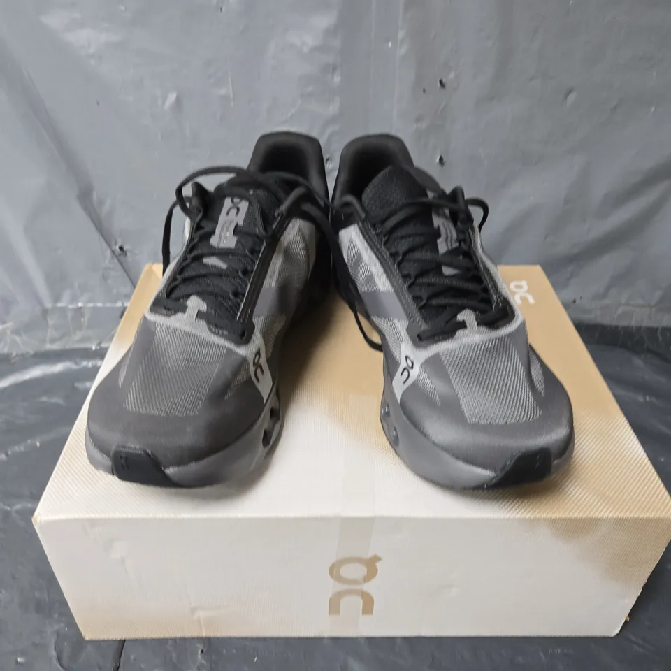 BOXED PAIR OF ON CLOUDSURFER NEXT TRAINERS IN GREY - UK 11