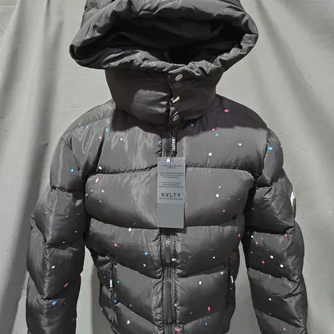 NVLTY BLACK PUFFER COAT - M