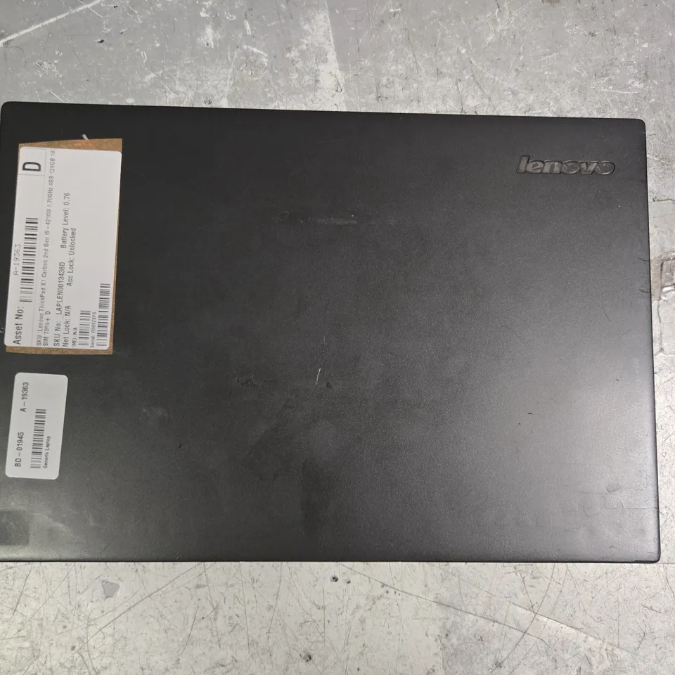 LENOVO THINKPAD X1 CARBON 2ND GEN LAPTOP IN BLACK