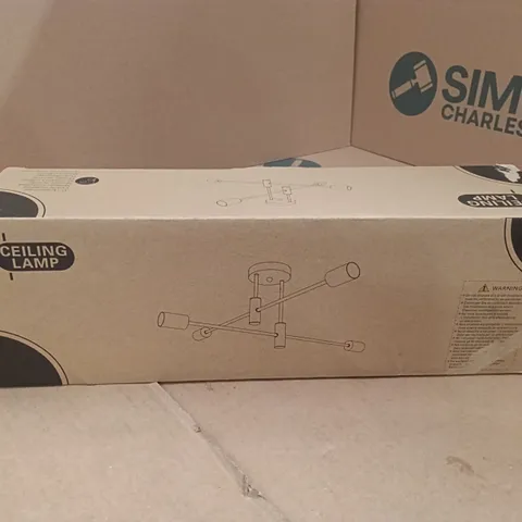 BOXED CEILING LAMP - BLACK/GOLD (1 BOX)