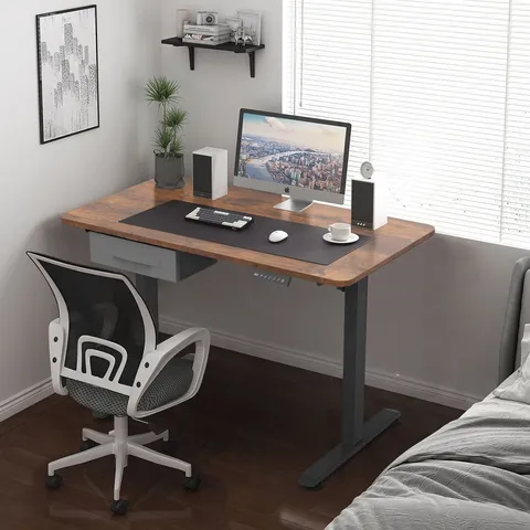 BOXED ALVANA 100CM W HEIGHT ADJUSTABLE RECTANGULAR DESK