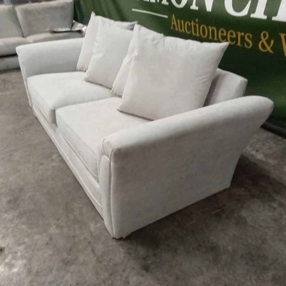 DURY FABRIC 3 SEATER SCATTER BACK SOFA - NATURAL RRP £499